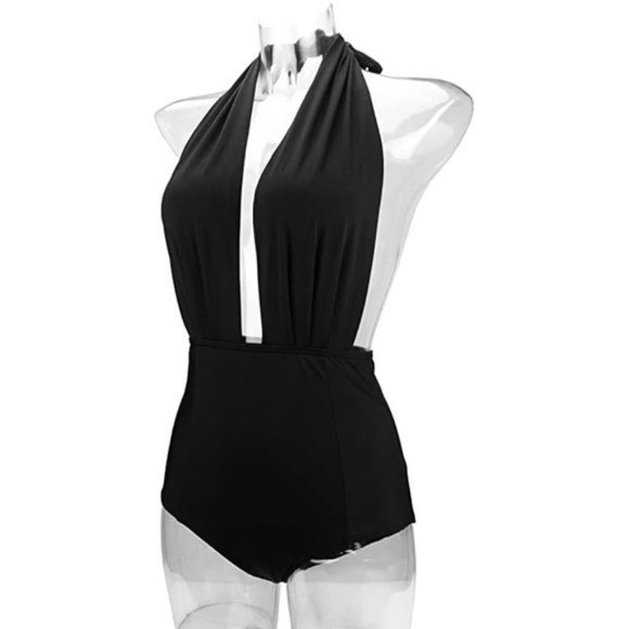 NWT Cocoship Retro Backless One Piece Swimsuit S - Picture 2 of 3